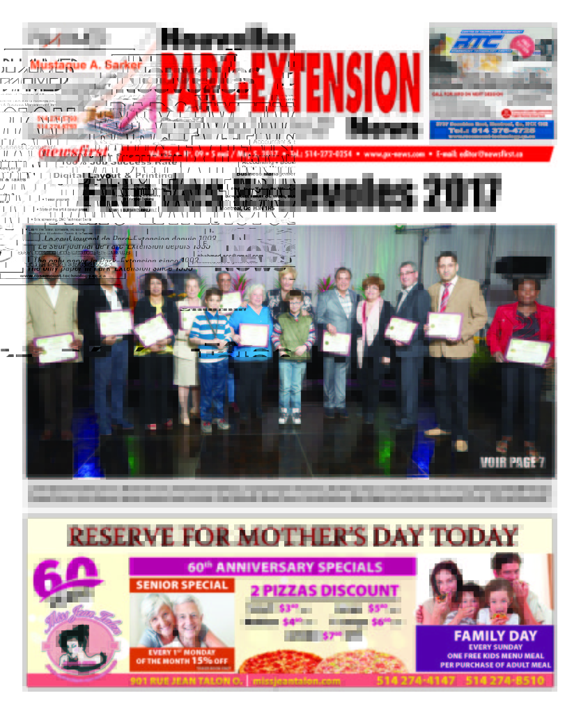 Front page image of the Parc-Extension News Volume 25-9