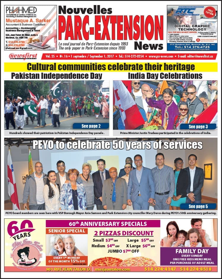 Front Page Image of the Parc Extension News