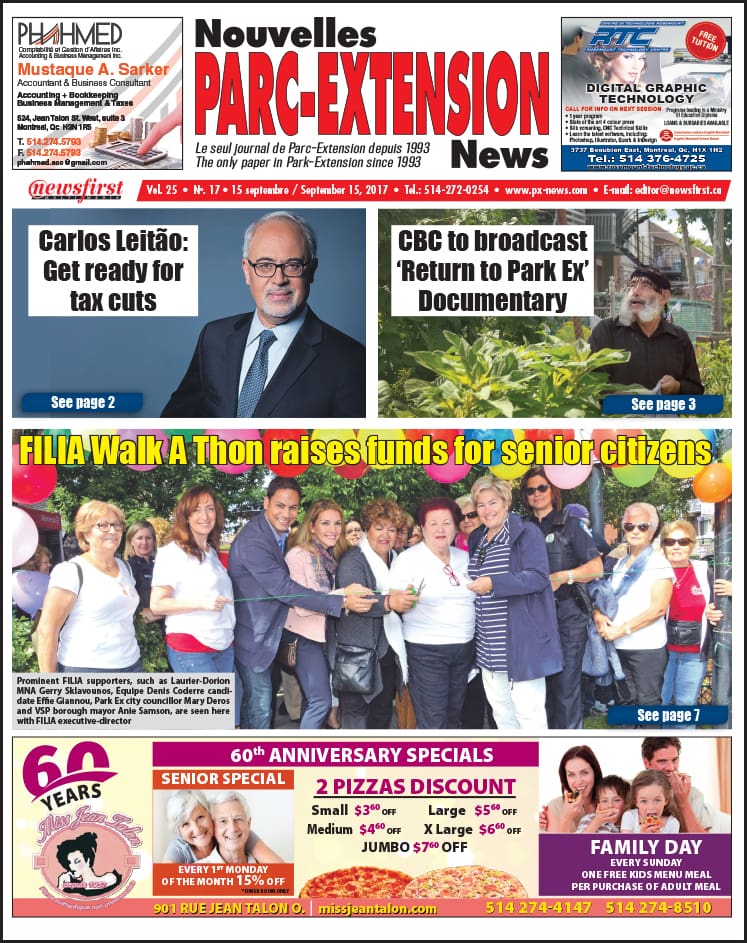 Front Page Image of the Parc Extension News