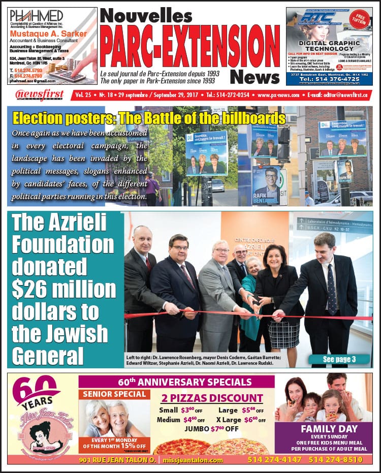 Front Page Image of the Parc Extension News