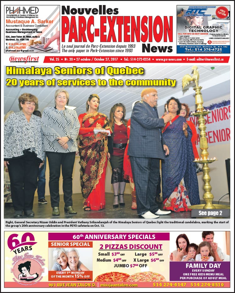 Front Page Image of the Parc Extension News