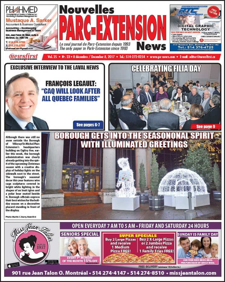 Front Page Image of the Parc Extension News