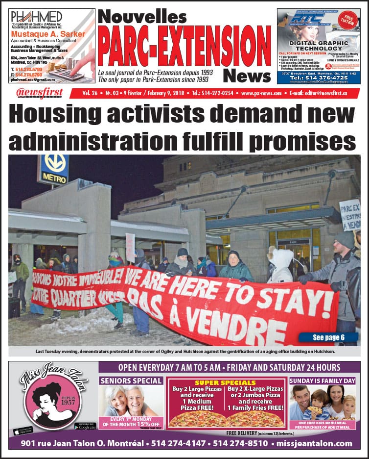 Front Page Image of the Parc Extension News