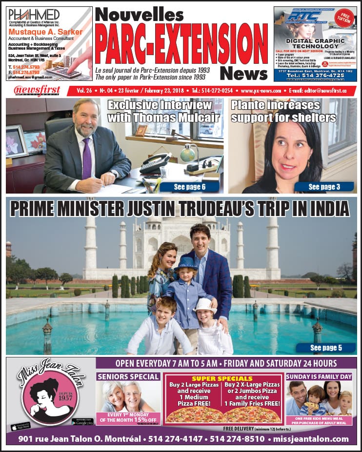 Front Page Image of the Parc Extension News