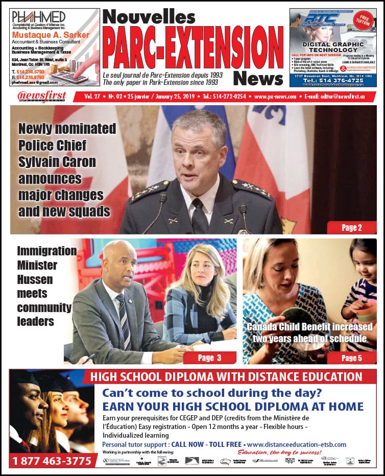 Front Page Image of the Parc Extension News 27-02.