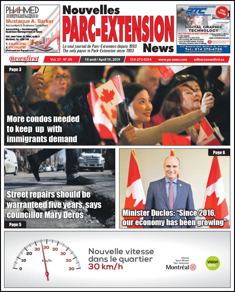 Front Page Image of the Parc Extension News 27-08.