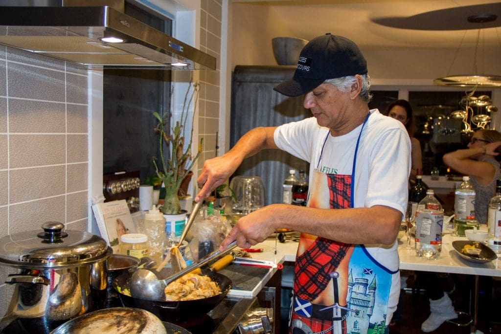 Image of Montreal chef cooking.