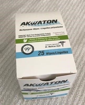 Akwaton International Multipurpose Wipes image of health product unapproved by health Canada