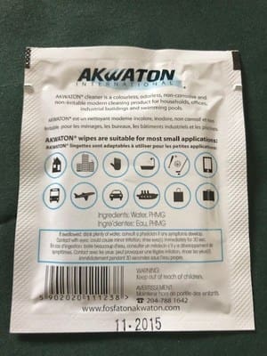 Akwaton International Multipurpose Wipes image of health product unapproved by health Canada
