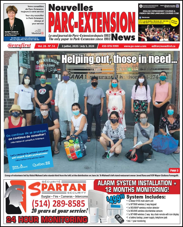 Parc-Extension News. front page image.
