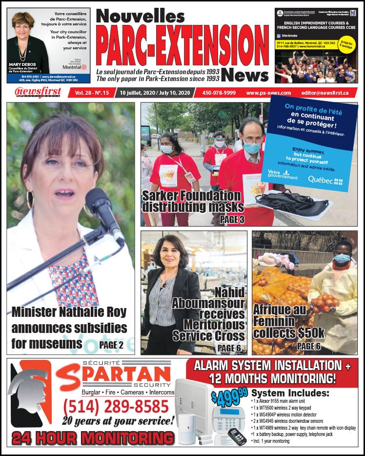 Parc-Extension News. front page image.