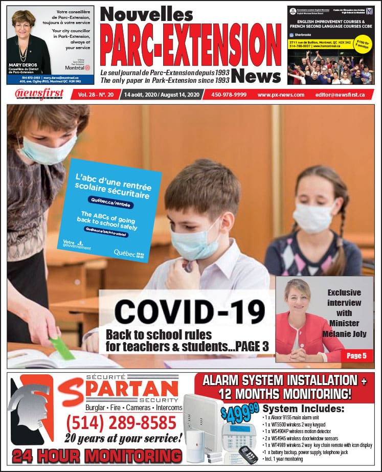 Parc-Extension News. front page image.