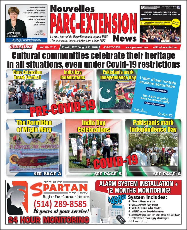 Parc-Extension News. front page image.