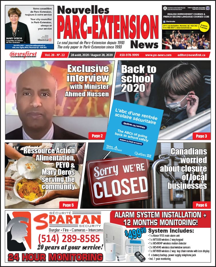 Parc-Extension News. front page image.