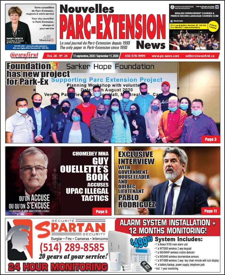 Parc-Extension News. front page image.