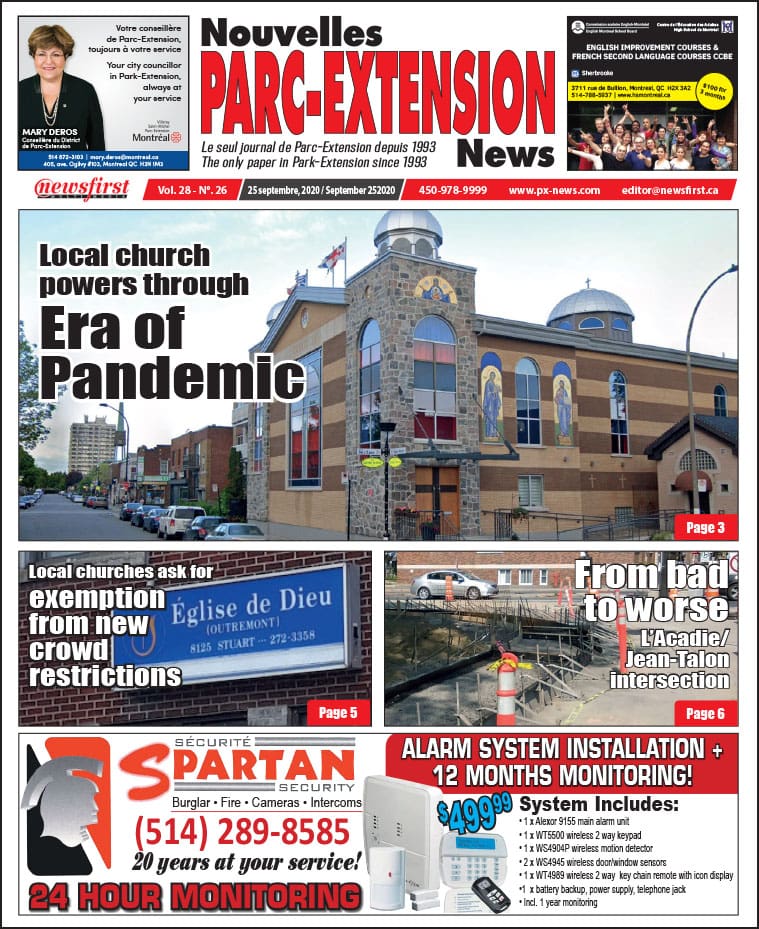 Parc-Extension News. front page image.