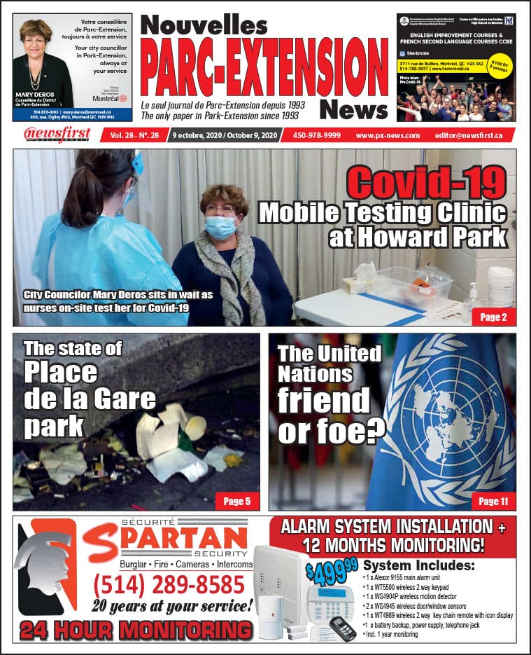 Parc-Extension News. front page image.