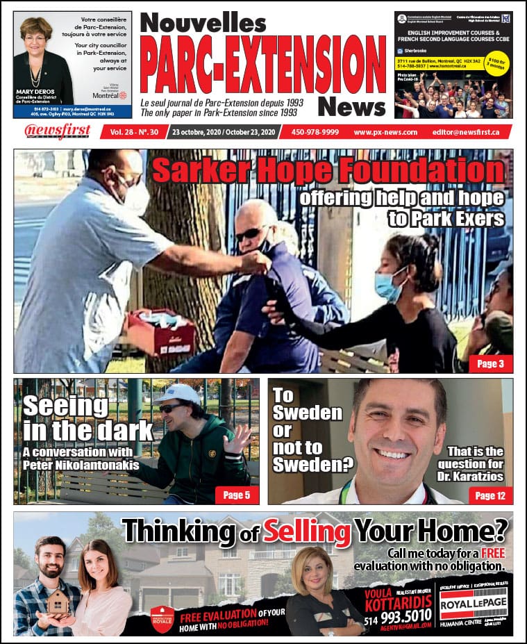 Parc-Extension News. front page image.