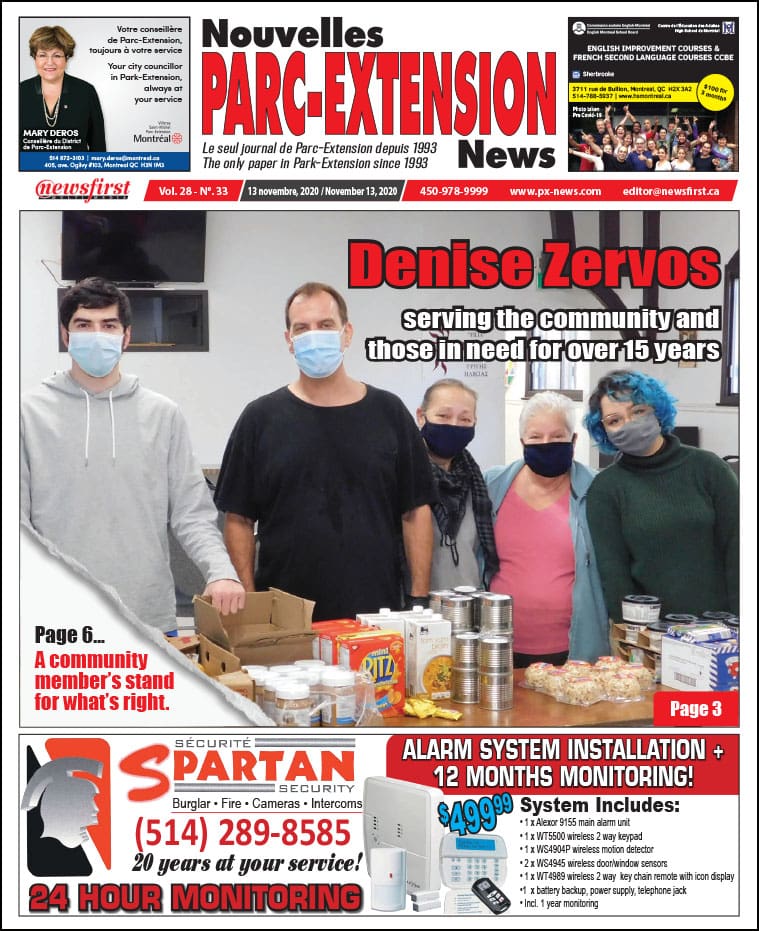 Parc-Extension News. front page image.