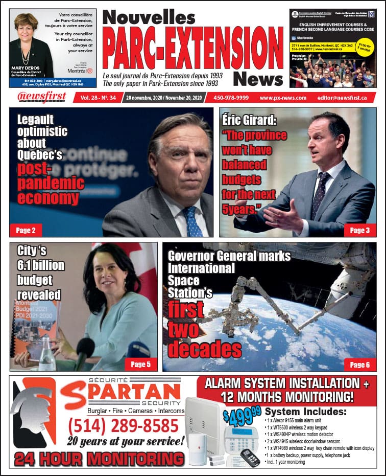 Parc-Extension News. front page image.