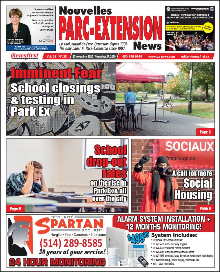 Parc-Extension News. front page image.