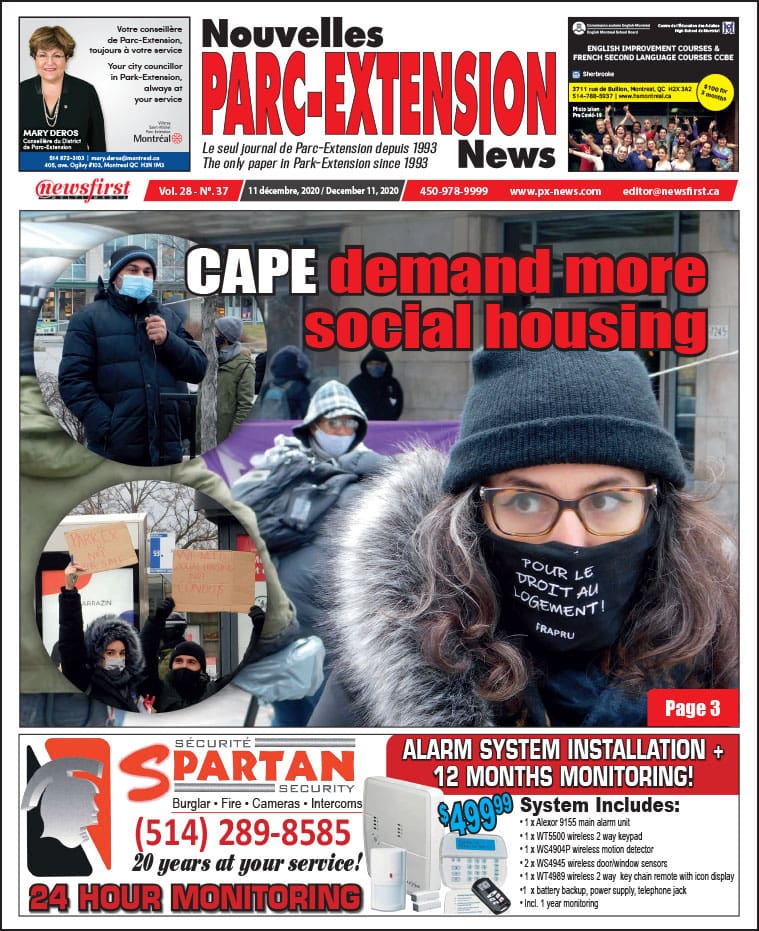 Parc-Extension News. front page image.