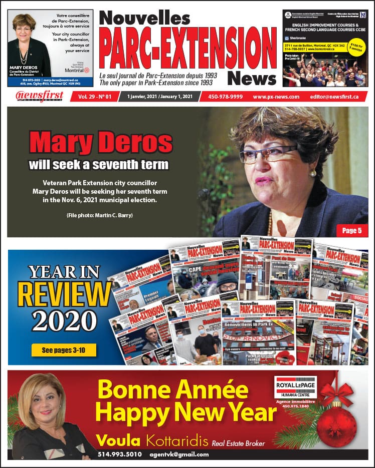 Parc-Extension News. front page image.