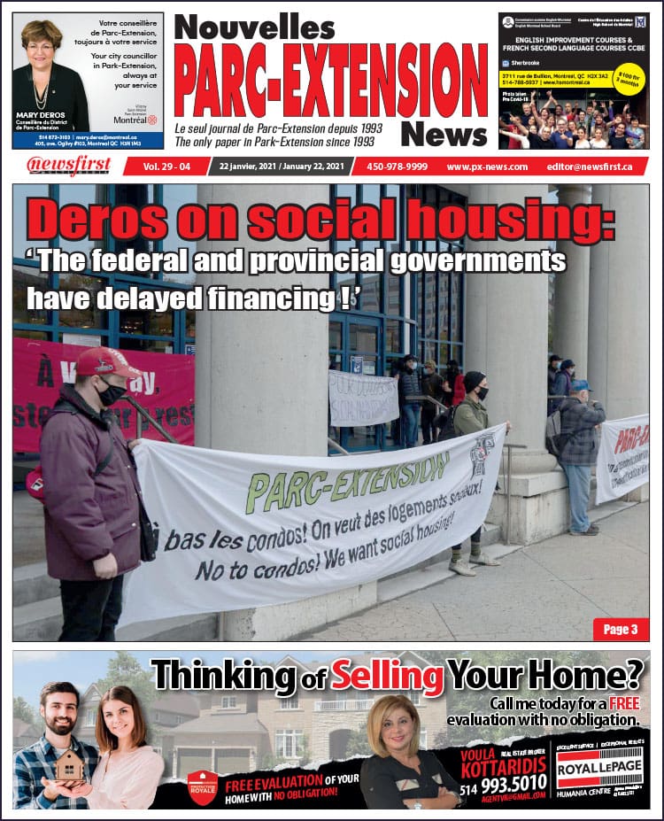 Parc-Extension News. front page image.