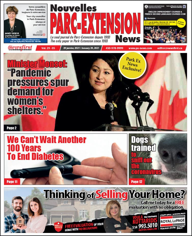 Parc-Extension News. front page image.