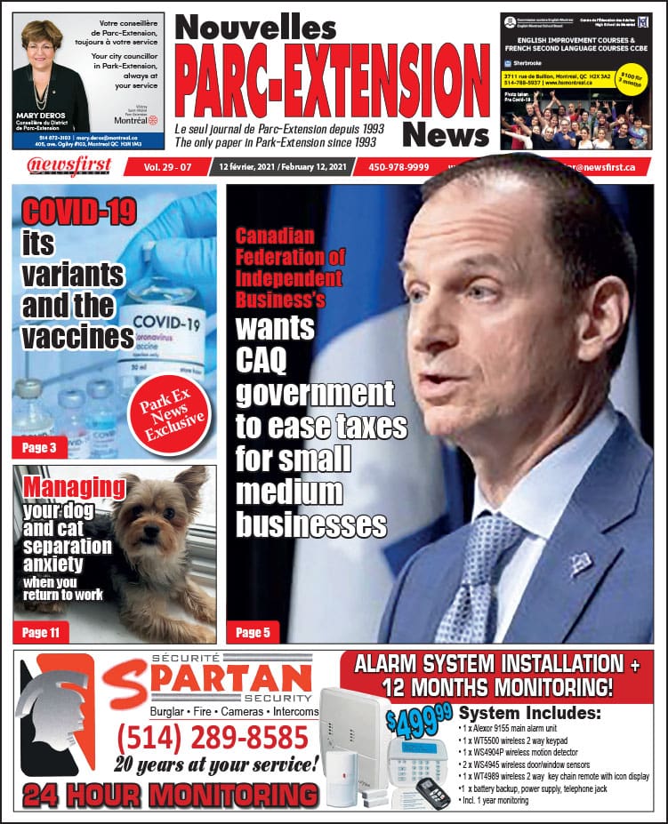 Parc-Extension News. front page image.