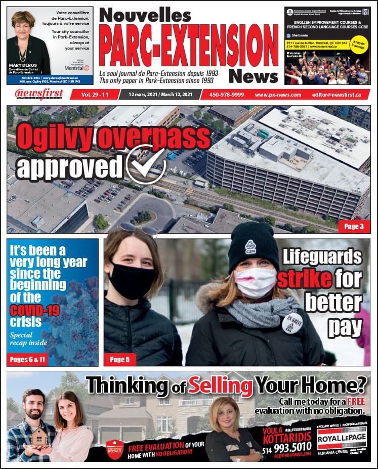 Parc-Extension News. front page image.