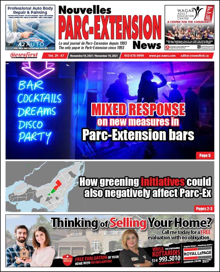 Parc-Extension News front page image.