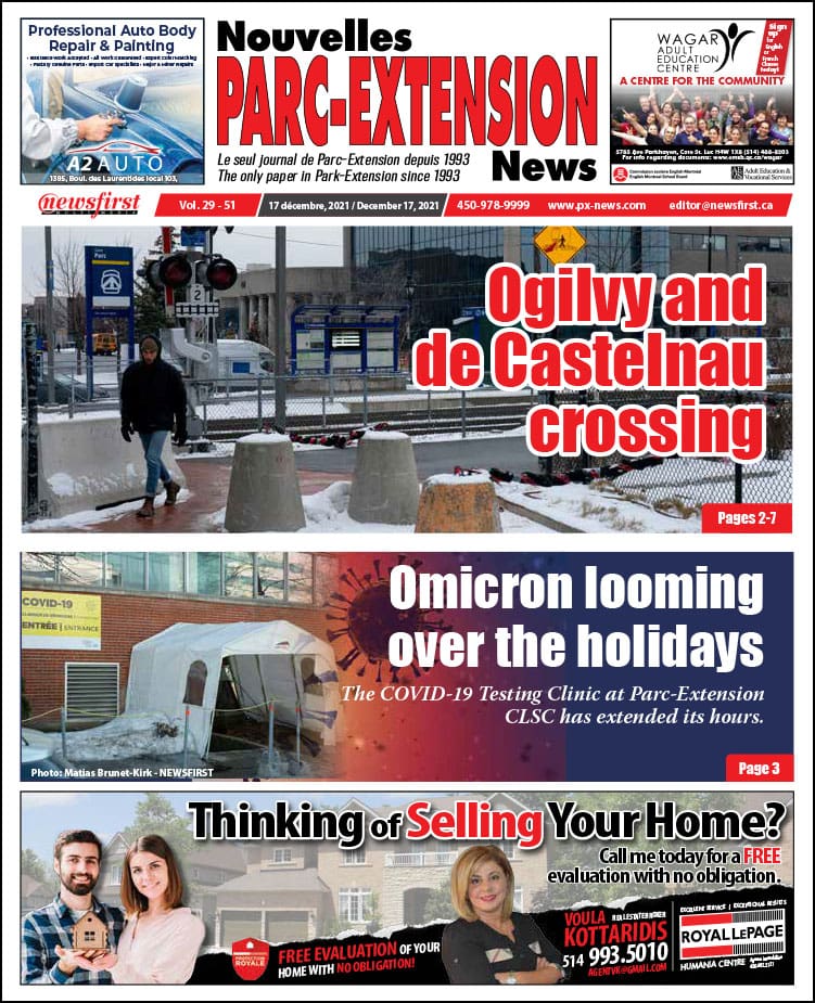Parc-Extension News front page image.