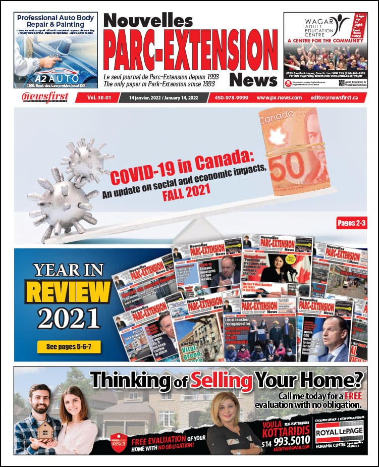 Parc-Extension News front page image.