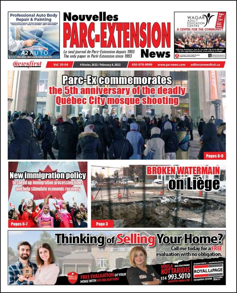 Front page of the Parc-Extension News.