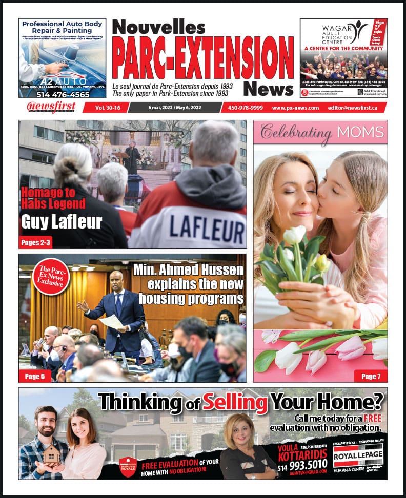 Parc-Extension News front page image.