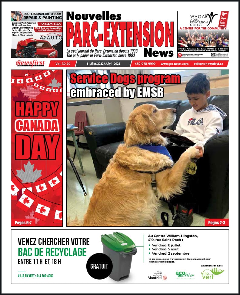 Parc-Extension News front page image.