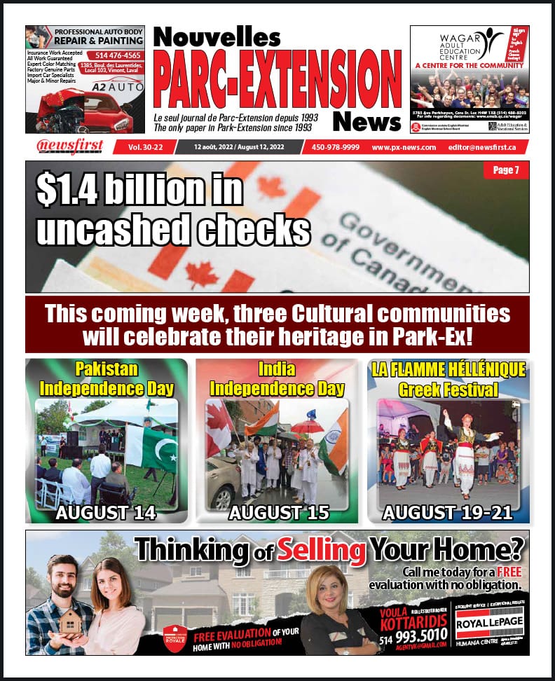 Parc-Extension News front page image.