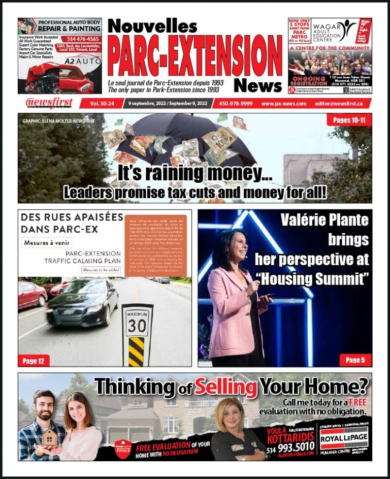 Parc-Extension News front page image.
