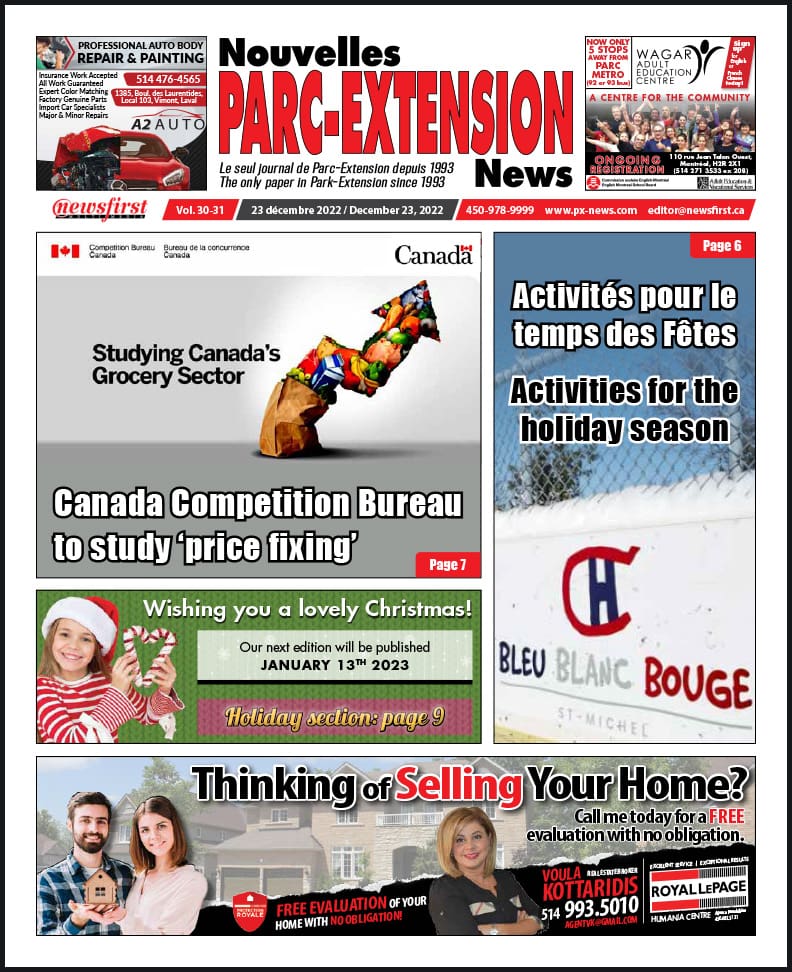 Parc-Extension News front page image.