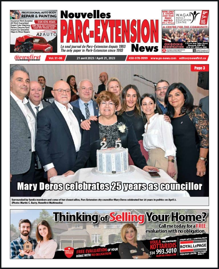 Parc-Extension News front page image.