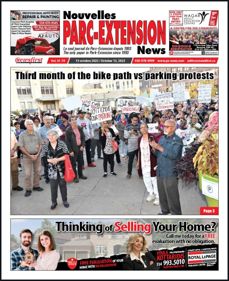 Parc-Extension News front page image.