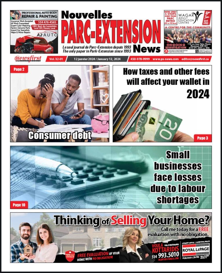 Parc-Extension News front page image.