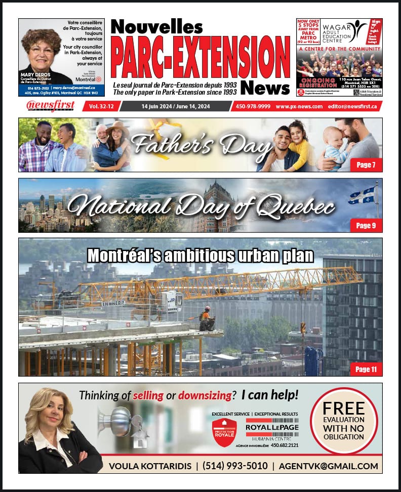 Parc-Extension News front page image.