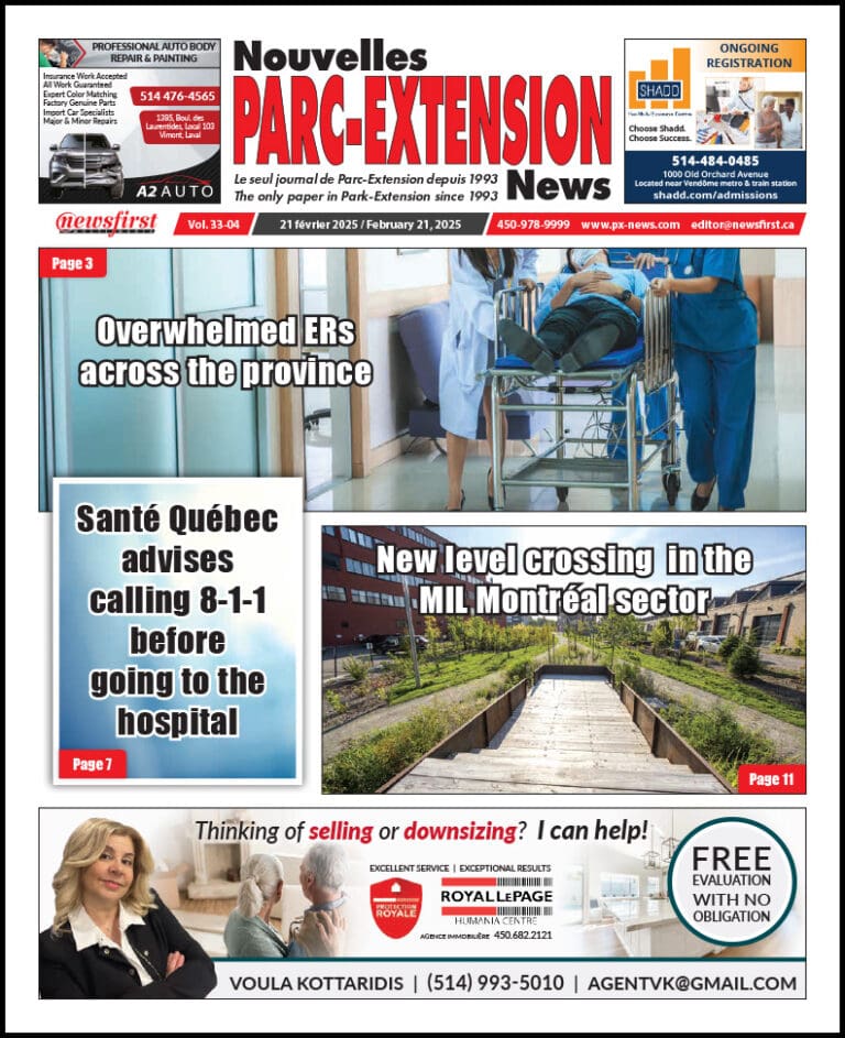 Parc-Extension News front page image.