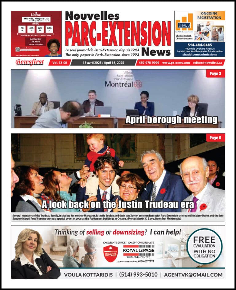 Parc-Extension News front page image.